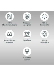 OTTO home, G&auml;stehandt&uuml;cher &raquo;Vanessa, als Set und Serie erh&auml;ltlich, 8 G&auml;stehandt&uuml;cher, 30x50cm&laquo; Handt&uuml;cher mit Bord&uuml;re, 100% Baumwolle, einfarbig, 