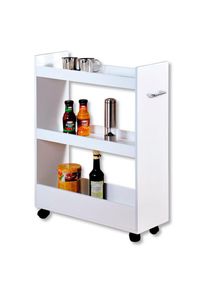 Kesper , K&uuml;chenwagen &raquo;Nischenregal, wei&szlig;, FSC&laquo;, wei&szlig;, Holzwerkstoff,