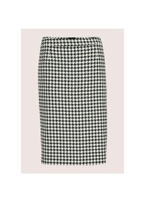 Madeleine Mode MADELEINE, Damen, Bleistiftrock &raquo;Bleistiftrock Midi Hahnentritt-Rock&laquo; Hahnentritt-Pencilskirt, perlwei&szlig; / schwarz, 40, Figurnah, L&auml;nge 54 cm