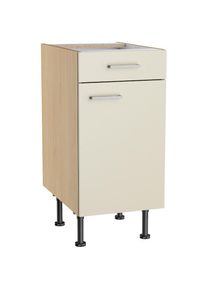 KOCHSTATION, Unterschrank &raquo;KS-Lucy&laquo; Breite 40 cm, h&ouml;henverstellbare F&uuml;&szlig;e, Soft-Close, Stain/Eiche hell, Eiche hell - B/H/T: 40 cm x 87 cm x 58,1 cm