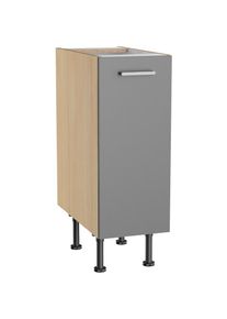 KOCHSTATION, Unterschrank &raquo;KS-Lucy&laquo; Breite 30 cm, mit 1 Auszug, Soft-Close, h&ouml;henverstellbare F&uuml;&szlig;e, basaltgrau/Eiche hell, Eiche hell - B/H/T: 30 cm x