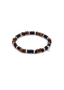 Kuzzoi, Herren, Armkette &raquo;Armband Herren Heishi Beads Vintage Surfer 925 Sterling Silber&laquo;, Braun, Armband f&uuml;r Herren aus 925er Sterlingsilber verleiht