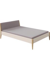 Paidi, Kinderbett &raquo;STIENE in verschiedenen Gr&ouml;&szlig;en und Farben&laquo; 90/120/140x200cm - Beige, Grau, Eiche massiv, Jugendbett mit Massivholz, pflegeleicht, 