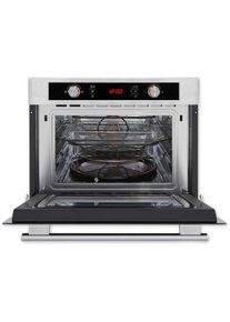 Exquisit, Einbau-Mikrowelle &raquo;EBM 4544 Hi&laquo; Mikrowelle 1650 W Egal ob Pizza, Gem&uuml;se oder Fleisch-perfekte Ergebnisse auf Knopfdruck, Schwarz-Inox,