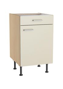 KOCHSTATION, Unterschrank &raquo;KS-Lucy&laquo; Breite 50 cm, h&ouml;henverstellbare F&uuml;&szlig;e, Soft-Close, Stain/Eiche hell, Eiche hell - B/H/T: 50 cm x 87 cm x 58,1 cm