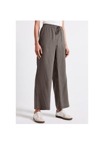 Street One, Damen, Stoffhose Sommerhose mit Crinkle-Struktur, Wide Leg, nomad brown, 36 - L&auml;nge 30, Damenhose im Loose Fit von Street One