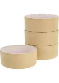 Creatable, Schale &raquo;Futuro&laquo; 4 Stk. aus Steinzeug M&uuml;slischale, Salatschale, Snackschale, Dipschale, &Oslash; 14 cm, sand-wei&szlig;, Steinzeug,