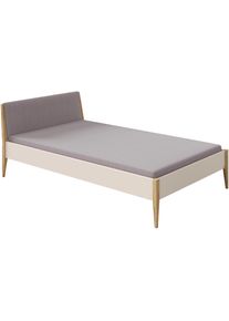 Paidi, Kinderbett &raquo;STIENE in verschiedenen Gr&ouml;&szlig;en und Farben&laquo; 90/120/140x200cm - Beige, Grau, Eiche massiv, Jugendbett mit Massivholz, pflegeleicht, 