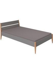 Paidi, Kinderbett &raquo;STIENE in verschiedenen Gr&ouml;&szlig;en und Farben&laquo; 90/120/140x200cm - Beige, Grau, Eiche massiv, Jugendbett mit Massivholz, pflegeleicht, 