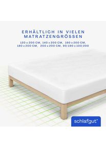 Schlafgut, Matratzenauflage &raquo;Baselayer Matratzenschutz Comfort&laquo; Wie ein Spannbettlaken, wei&szlig;, B/H/L: 30 cm x 200 cm,