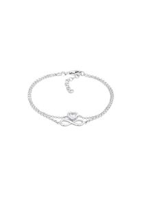 Elli, Damen, Armkette &raquo;Armband Layer Infinity Herz Unendlichkeit 925 Silber&laquo;, Silber, Elegantes Infinity Armband f&uuml;r Damen