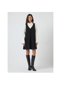 Y.A.S, Damen, Minikleid &raquo;YASMALEA SL WIDE DRESS S. NOOS&laquo; Pattentaschen Kunstfaser mit Stretch, loose fit, Black, L - N-Gr, Kurzes Kleid von YAS