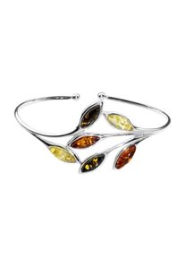 OSTSEE-SCHMUCK, Damen, Armspange &raquo;- Elena - Silber 925/000 - Bernstein&laquo;, Silber 925-silberfarben-wei&szlig;, sehr sch&ouml;ne Armspange