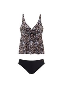 Lascana, Damen, B&uuml;gel-Tankini, braun-bedruckt, 40 - Cup D, Mit wildem Animal-Print