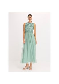 bonprix, Damen, Maxikleid &raquo;Maxikleid mit Paillettenstickerei&laquo; ohne &Auml;rmel, ausgestellte Passform, mit Paillettenstickerei, pastellgr&uuml;n (L&auml;nge: Regul&auml;r)