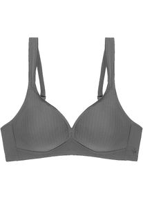 Triumph, Damen, B&uuml;gelloser BH &raquo;Modern Soft+Cotton N&laquo; mit dezenten Streifen, BLACK, 85 - Cup A, BH ohne Polsterung und ohne B&uuml;gel