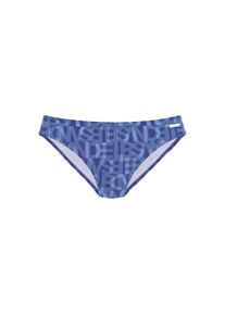ELBSAND, Damen, Bikini-Hose &raquo;Letra&laquo; mit tollem Wording, blau, 42 - N-Gr, Modischer Allover-Print
