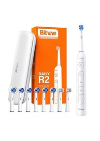 Bitvae Elektrische Zahnb&uuml;rste Rotary toothbrush with tips set and travel case R2 (white)