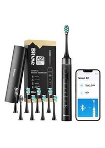 Bitvae Elektrische Zahnb&uuml;rste Sonic toothbrush with app tips set and travel etui S2 (black)
