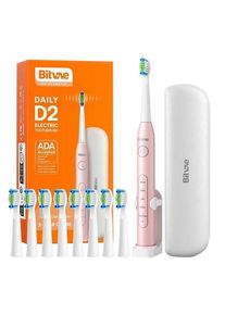 Bitvae Elektrische Zahnb&uuml;rste Sonic toothbrush with tips set holder and case D2 (pink)