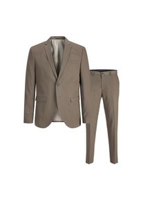 Jack & Jones Jack & Jones, Herren, Anzug &raquo;JPRFRANCO Extra schmal, pflegeleicht, stilvoll mit fallendem Revers&laquo; slim fit Materialmix, slim fit, Morel, 50 - N-Gr, 