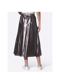 Heine, Damen, Faltenrock, silberfarben, 46, gewebte Qualit&auml;t