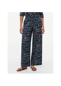 Tommy Hilfiger, Damen, Leinenhose &raquo;ESS LINEN PULL ON PANTS&laquo; in lockerer Passform, Elastikbund, Flag Feathers Dark Night Navy, XL (46) - N-Gr, 