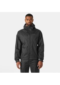 Helly Hansen, Herren, Regenjacke &raquo;LOKE JACKET&laquo; mit Kapuze Kapuze mit hohem Kragen, elastischer Kordelzug an Kapuze und Saum, BLACK, 3XL, Sportlicher 