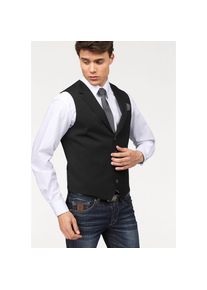 Bruno Banani, Herren, Kurzweste mit feiner Struktur, schwarz, 42, Kurzweste mit feiner Struktur