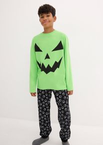 bonprix Pijama din bumbac organic 100% (set/2 buc.), verde, 128/134