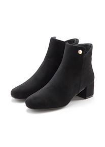 Lascana, Damen, Stiefelette &raquo;Sommerstiefelette&laquo; mit bequemen Blockabsatz, Ankle Boots, Stiefel VEGAN, schwarz, 38, Bequemer Blockabsatz