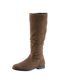 Tamaris, Damen, Stiefel mit modischen Faltungen am Schaft, braun, 37, Klassischer Stiefel in abgerundeter Form