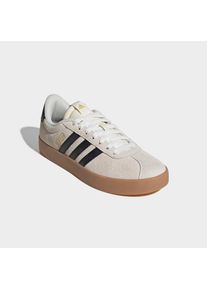 adidas Sportswear, Damen, Sneaker &raquo;VL COURT 3.0&laquo; inspiriert vom Design des adidas samba, Cream White/Core Black/Gold Metallic, 37, Ein Sneaker aus 
