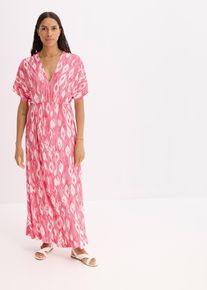 bonprix Femei Rochie maxi din amestec moale cu viscoză, roz, 44/46