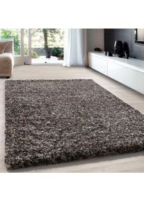 Ayyildiz Teppiche, Hochflor-Teppich &raquo;Enjoy Shaggy&laquo; rechteckig 50 mm H&ouml;he auch als L&auml;ufer, Shaggy, Langflor, meliert, Wohnzimmer, taupe, Kunstfaser, B 