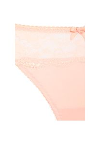 Lascana, Damen, String mit breitem Spitzenbund, mit elastischem Beinabschluss, peach, 40/42, Breiter Spitzenbund sorgt f&uuml;r angenehmen Halt und 