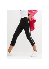 bonprix, Damen, Trainingstights aus Baumwoll-Stretch-Material, mit Elasthan-Anteil, Skinny Fit, schwarz, 44/46 (L) - N-Gr, Komfortables Baumwoll-