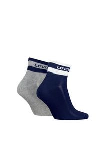 Levi's Levi's , Herren, Kurzsocken &raquo;LEVIS MID CUT SPORT STRIPE&laquo; 2 Paar, mit gepolsterter Sohle, elastisch, Cotton-Mix, navy/grey, 39-42, Unisex-Quarter-Socks