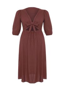 Trendyol Curve Robe d&rsquo;&eacute;t&eacute; Femme marron taille 42