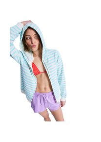 Roxy, Damen, Sweatshirt &raquo;Perfect Stripe&laquo;, Tanager Turquoise Small Stripe, XS, Stoff: Garngef&auml;rbte Streifen Walkfrottier,...