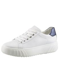 Ara, Damen, Plateausneaker &raquo;MONACO&laquo; , Freizeitschuh, Halbschuh, Schn&uuml;rschuh, mit Wechselfu&szlig;bett, H-Weite, wei&szlig;-nachtblau, 9 (43), Sneaker in 