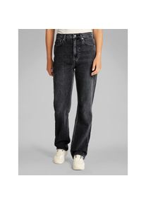 Calvin Klein Jeans, Damen, Straight-Jeans &raquo;HIGH RISE STRAIGHT&laquo; in schwarzer Waschung, Denim Black, 25 - L&auml;nge 32, HIGH RISE STRAIGHT: Hohe Leibh&ouml;he 