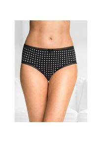 bonprix, Damen, Maxislip Packung, 4 Stk. klassischer Stil, figurnaher Schnitt, mit dekorativer Schleife, schwarz + wei&szlig;, 52/54 (XXL) - 4 Stk., 