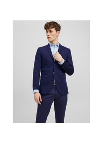 Jack & Jones Jack & Jones, Herren, Sakko &raquo;JPRFRANCO Blazer mit 2-Knopf-Form und extra schmalem Schnitt&laquo; unifarben, modisch, slim fit, Kunstfaser, Medieval Blue, 50