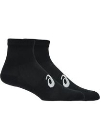 asics, Damen, Laufsocken &raquo;3 PACK QUARTER SOCK&laquo; f&uuml;r Fitnessaktivit&auml;ten, mit Mesh-Knit-Gewebe, mit D&auml;mpfung, PERFORMANCE BLACK, XL (47/49), Laufsocken 