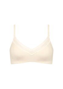 Sloggi, Damen, Schalen-BH &raquo;GO Ribbed&laquo; weiche Rippware, Spitzenbesatz, mittlerer Halt, WALNUSS, XL - N-Gr, B&uuml;gelloser-BH von Sloggi