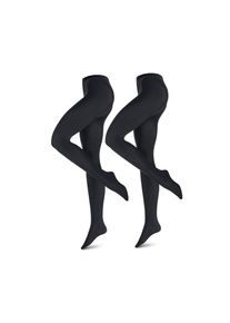 Tchibo - 2 p&aacute;r finom harisnyanadr&aacute;g - nő - m&eacute;ret L 44/46 - fekete