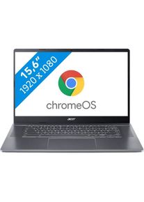 Acer Chromebook Plus 515 CB515-2H-32UH - 15.6 inch (15.60", 128 GB, 8 GB, Niederl&auml;ndisch, Intel Core i3-1315U), Notebook, Grau
