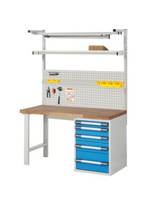 Banco da lavoro con sovrastruttura serie 7000 eurokraft pro