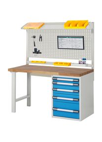 Banco da lavoro con sovrastruttura serie 7000 eurokraft pro